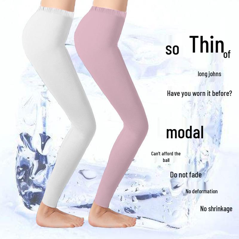 Leggings da Donna Ultra-Sottili in Modal - Miscela di Cotone e Seta di Ghiaccio, Taglie Forti, Abbigliamento Autunnale ed Estivo