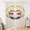 Home Interior Kitchen Curtains for Living Room 2 Pieces Blackout Curtains Door Curtain N-naruto-o Partition Bedroom Decoration