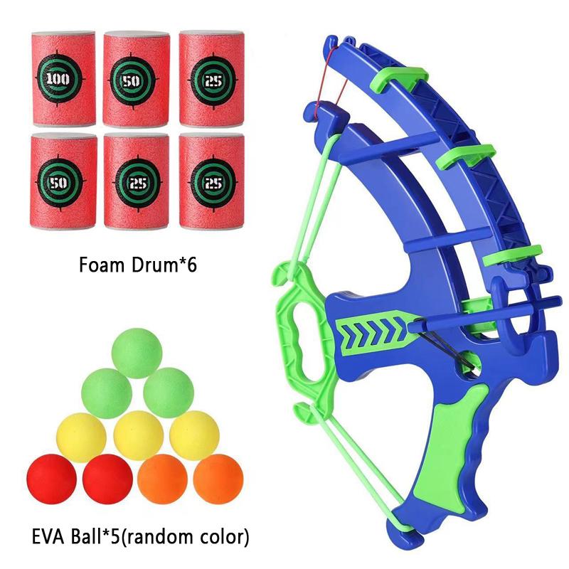

Family Shooting Game Foam Ball Bow & Target Set for Kid Indoor Outdoor Playtime Fun Safe Bow Shooting Game for Parent-Child Play синій