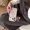 Purple Floral Rabbit Chain Case for iPhone 15/14/16/17 Pro Max