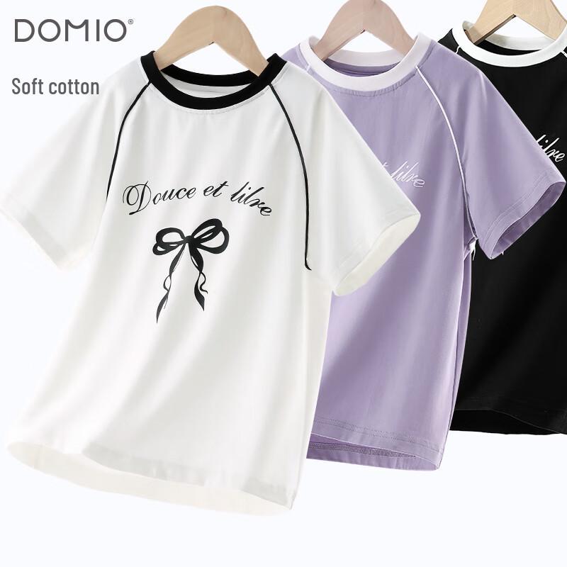 Duomiaowu Girls' Summer Thin Short-Sleeve T-Shirt