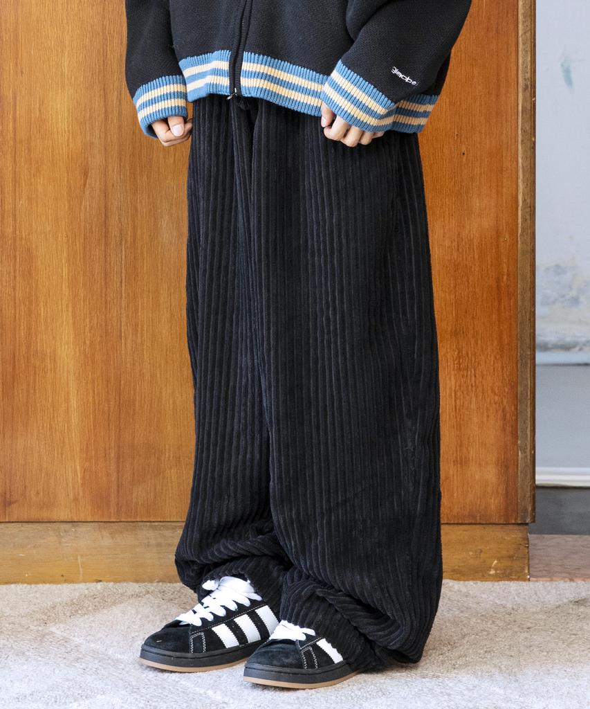 GLACK Gp152 Big Corduroy Easy Pants (Black)