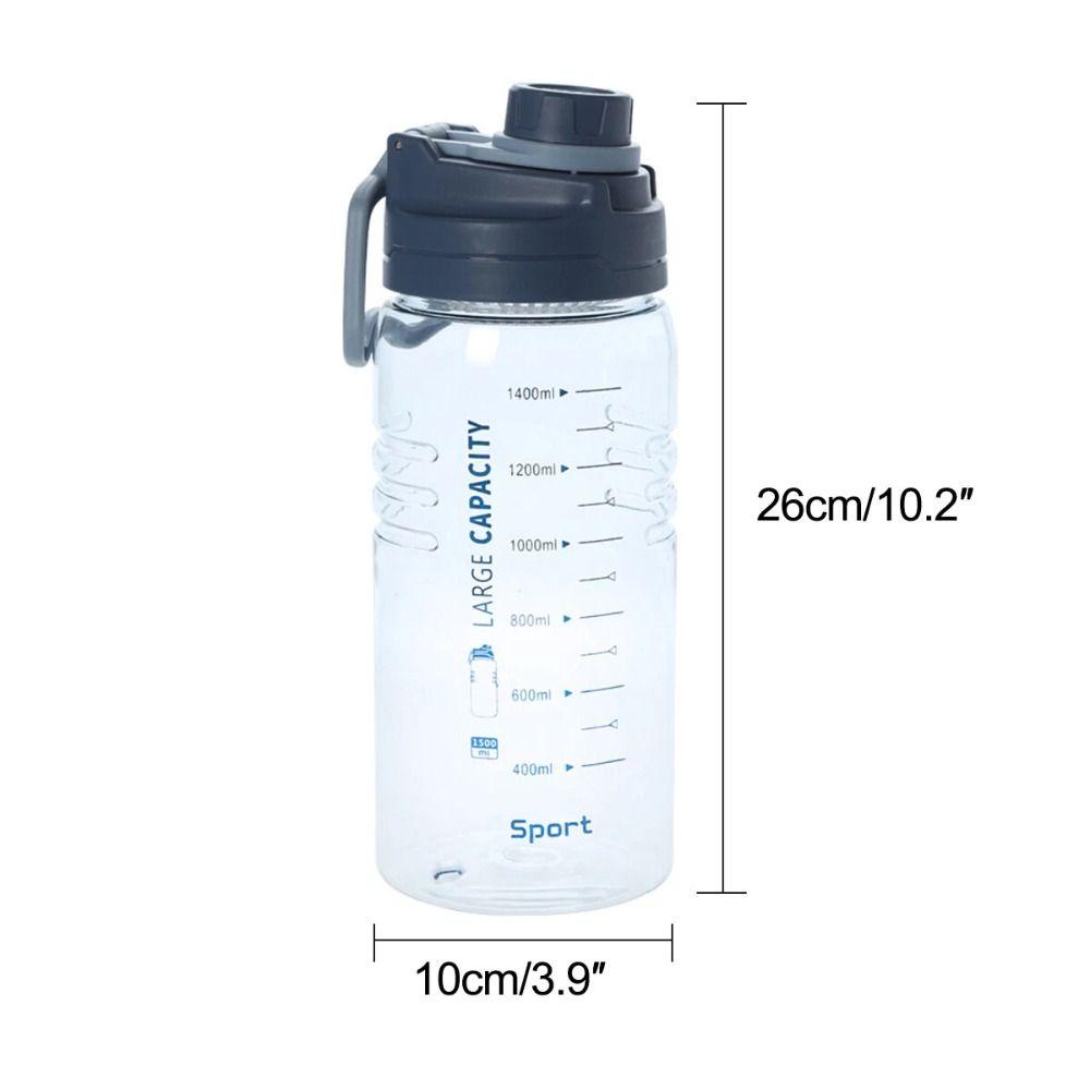 1.5L Clear Drink Bottle Leakproof Travel Kettle New Sports Water Bottle