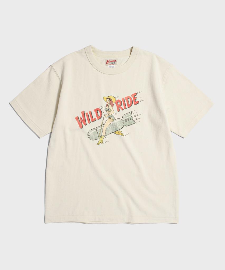 Beulonseun Bomb Girl Loopwheeled Graphic Tee Apricot
