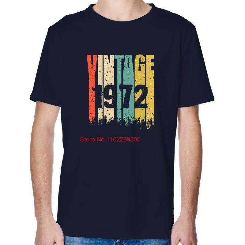 1972 Vintage Retro T Shirt Birthday Gift TShirt Cotton Short Sleeve TShirts Summer New Shirts And TShirts Print T Shirt