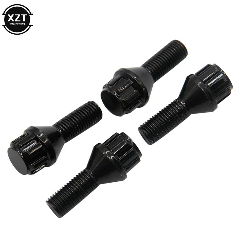 1Set For BMW E30 E36 E46 E81 E90 2003 2004 2005 2006-2013 M12 X 1.5 4+1 Aluminum Alloy Wheel Lock Bolt Tire Anti-theft Screws Nu