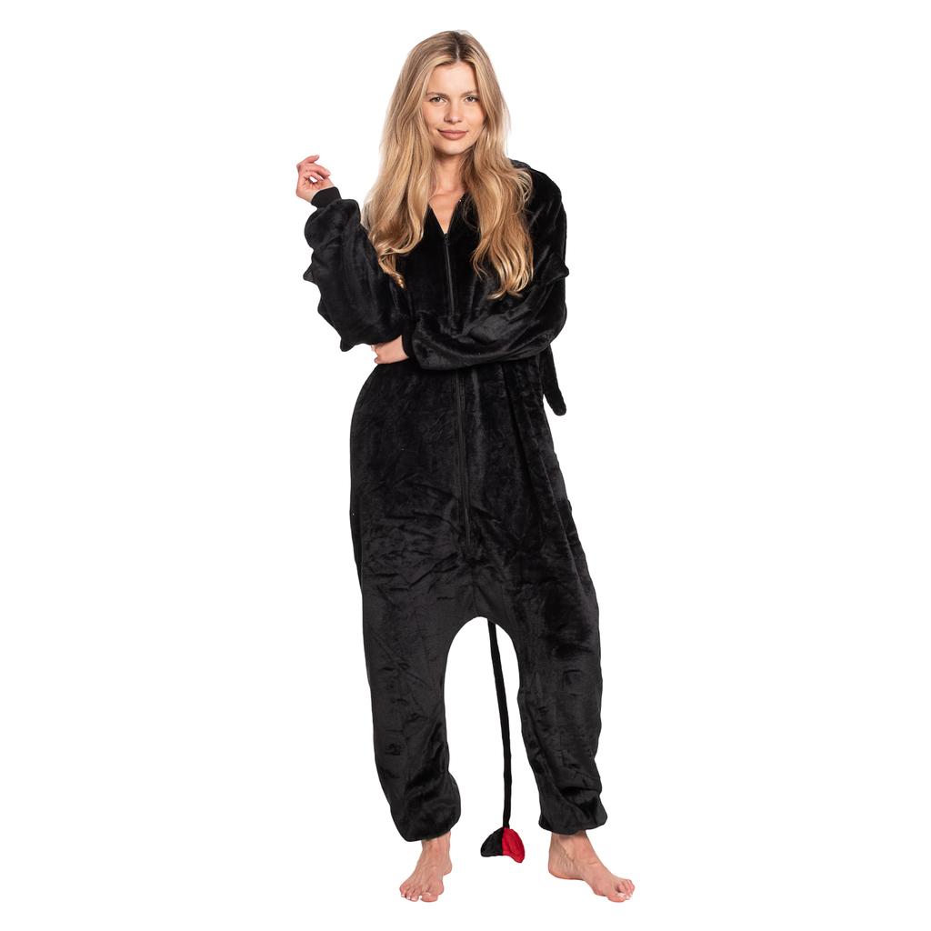 Piżama damska kombinezon kigurumi onesie smok szczerbatek czarny 165-175 l