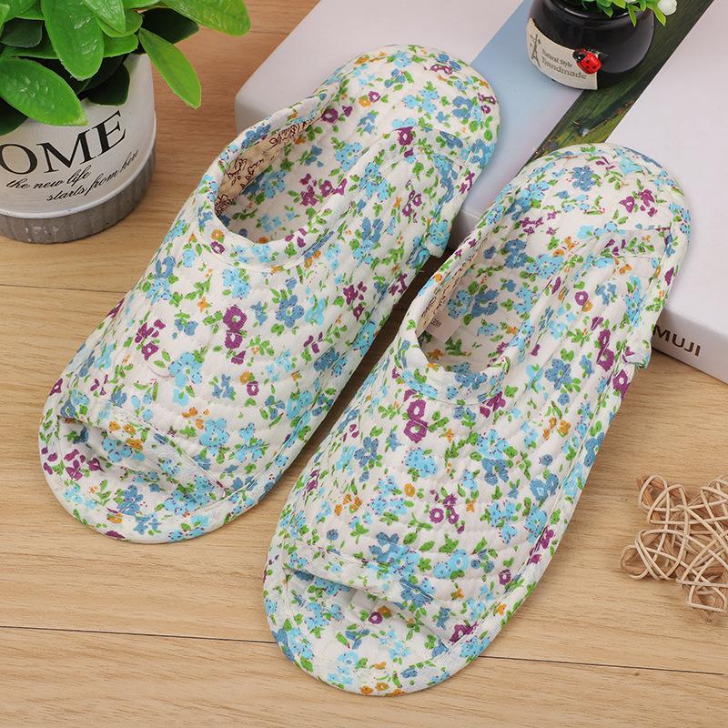 Fashion Women's Indoor Slippers, Spring and Autumn Soft Cotton Slippers, Women's Retro Floral Home Bedroom Slippers Mix Order