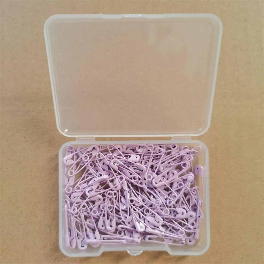 

120 шт. английских булавок, цветные английские булавки, металлические английские булавки с коробкой для хранения, маленькие английские булавки для одежды, рукоделия, шитья, дома фиолетовый