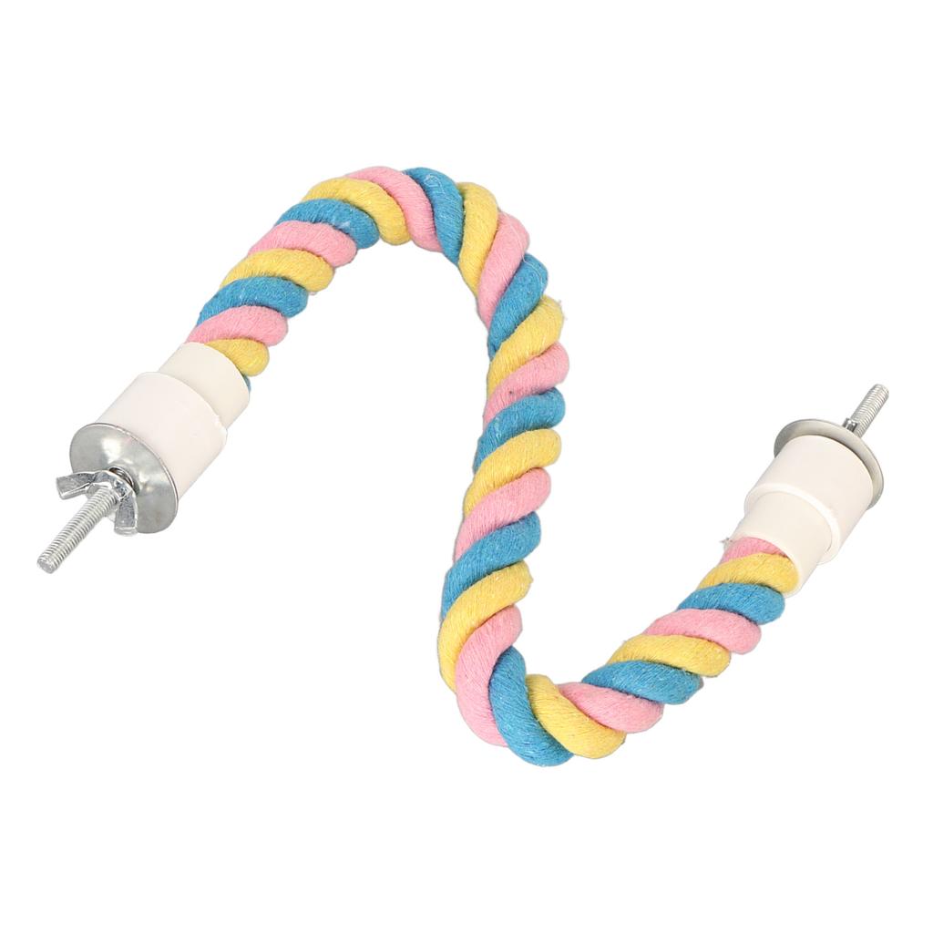 Kolorowa, elastyczna, bezpieczna, wspinaczkowa zabawka dla papug z bawełnianej liny dla nimf i papug nierozłączek