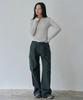 WAARFORWOMAN W1162 Elastic Waist Cargo Wide Pants_Navy