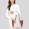 Michael Kors Mk Charlotte Monogram Commuter Zipper Tote Bag Women Tote Vanilla 35T0GCFT3B-VANILLA
