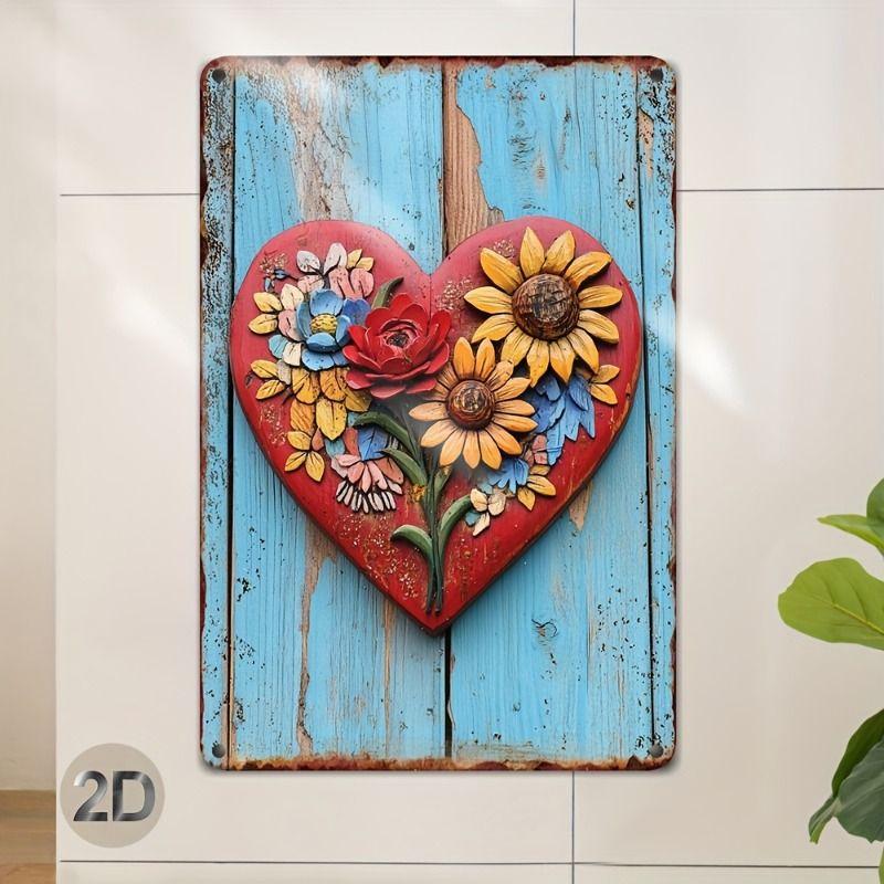 Metallschild im Valentinstags-Thema für Bar, Café, Restaurant