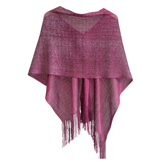 Women Beach Shawl Breathable Fabric Cover-up Shawl with Versatile Tassel Design Weddings Parties Travel Daily