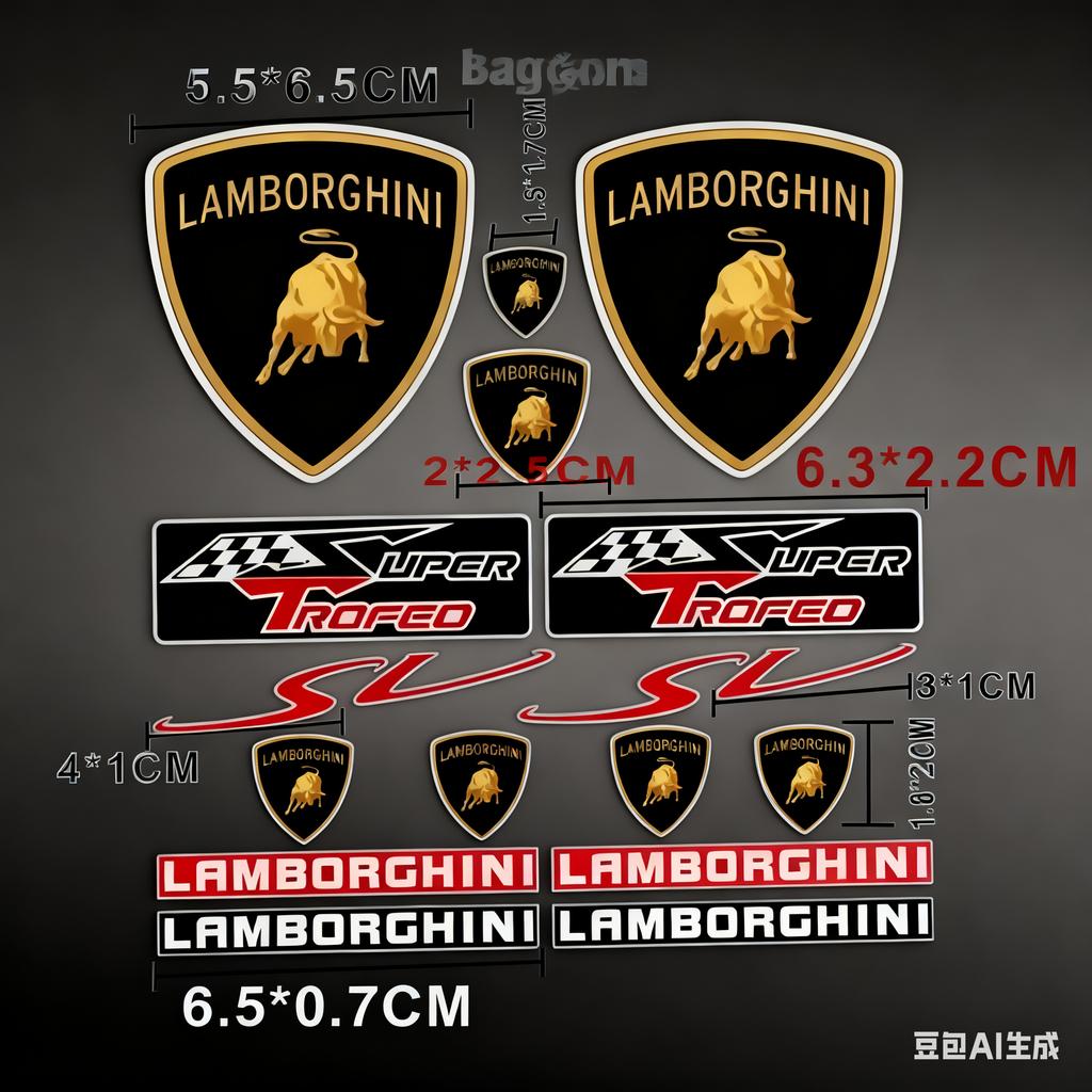 Autocolant 3D Pentru Lamborghini Urus Huracan Aventador Embleme Premium Mașină Autocolante Decorative Logo reflectorizant Accesoriu Autocolant Auto