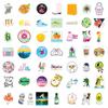 100 Small Fresh Stickers, Cute Cartoon Stickers Skateboard Guitar Luggage Removable Stickers