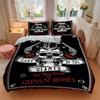 Guns N' Roses Bedding 3 Piece Set HD Print Duvet Cover Pillowcases for Teens Adult Bedroom Decoration Christmas Gift