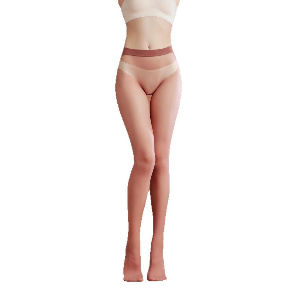 Unisex Ultra-Thin Transparent Black Velvet Tights - Plus Size