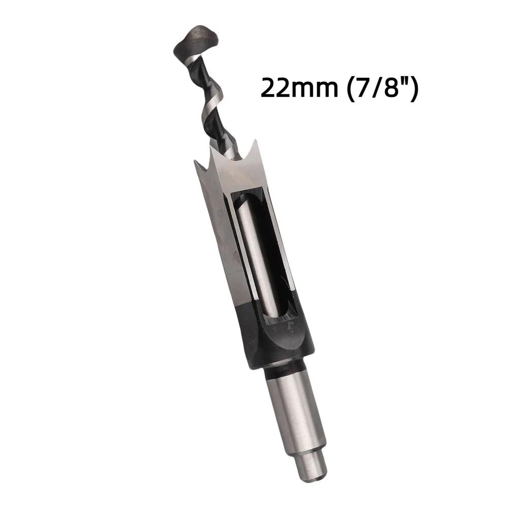 Bearing Steel Square Hole Drill Bit 22mm (7/8") Mortise Auger Bit  For Woodworking