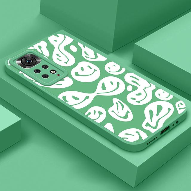 Smiley Case For Xiaomi Redmi Note 11 Global Case for Redmi Note 11 10 8 9 Pro Max 11s 10s 9s Protective Silicone Cover Shell