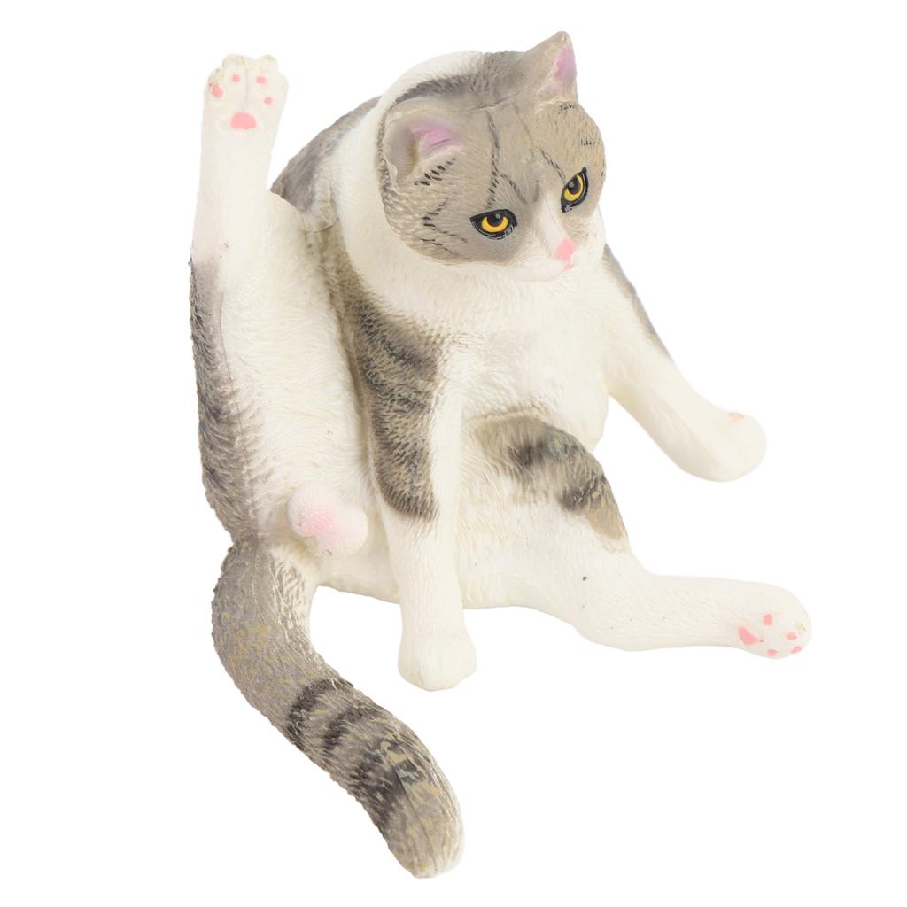 Realistische Katzenfigur Pädagogisch Lebensecht Niedlich Simuliertes Katzenmodell Spielzeug für Kinderzimmer Schreibtisch