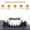 Kabellose Ladestation Ladedock für Meta / Oculus Quest 3 VR Zubehör-Kit Blaues Licht Schnellladebasis Ladegerät Adapter