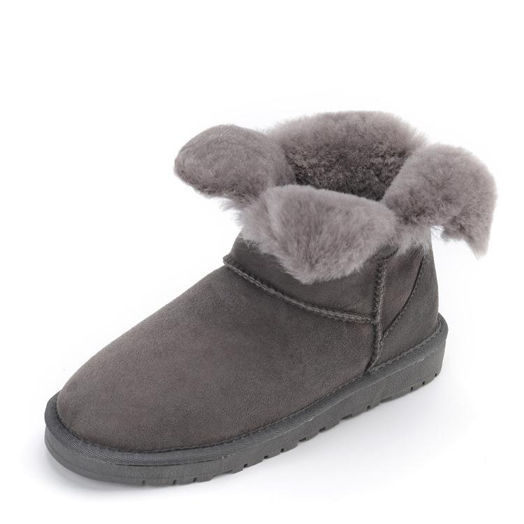 

Натуральна овчина 100% натуральне хутро 2024 Взуття Жіноче зимове тепле взуття Чоботи на підошві Чоботи Жіноче повсякденне взуття Снігові черевики 38 сірий колір