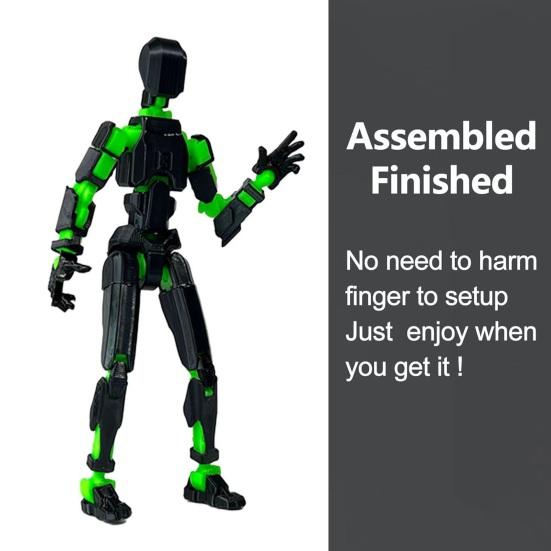 3D Printed Robot Action Figure with Accessories Movable Joints Robot Model Toy Articulated Dummy Figurine Decoration Ornament