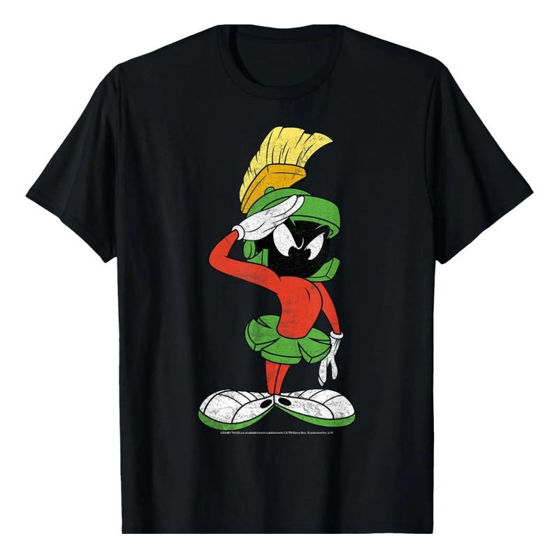 Camiseta Con Retrato De Marvin The Martian Salute De Looney S