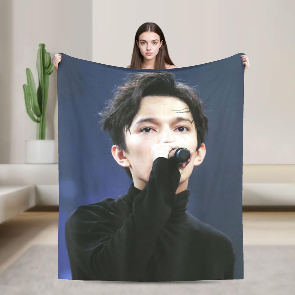 My Favorite Dimash Dear Dears Warm Soft Blankets Plush Bedding Throws Fluffy Home Decor Flannel Bedspread Sofa Bed Cover
