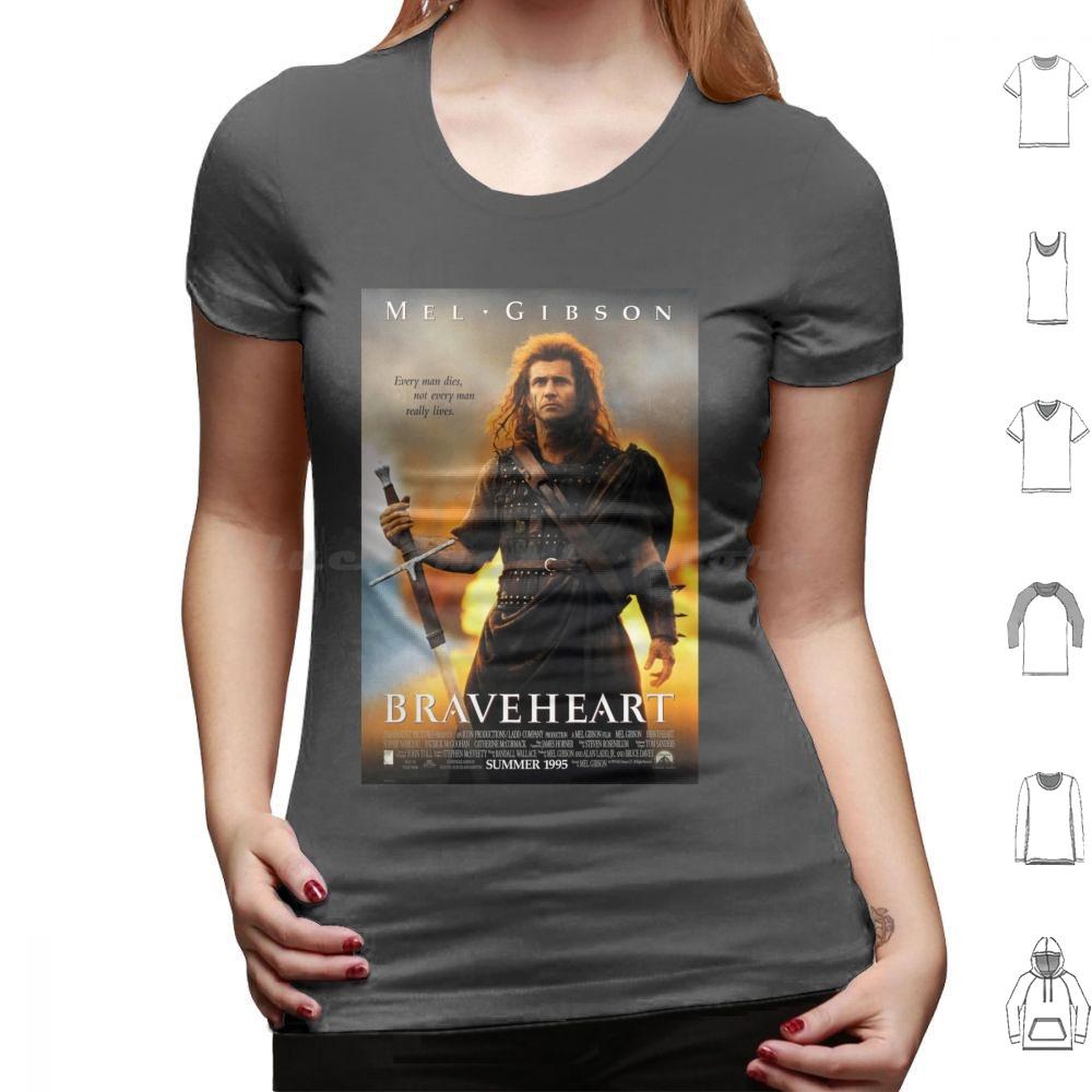 T-shirt Braveheart Cotone Uomo Donna Stampa DIY Wallace Braveheart Mel Scozia Altopiani William Wallace Ogni Uomo Muore