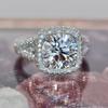 Aesthetic Shiny Crystal Finger Rings for Women Elegant Exquisite Female Engagement Accessories Luxury Jewelry Trendy Gift