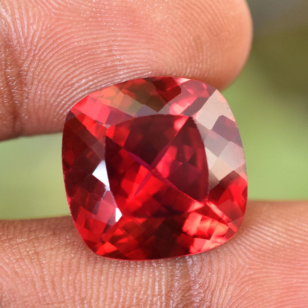 Natural Red Ruby Loose Gemstone Quality 21 Ct Square Cushion Cut for Jewelry Making and Crafts