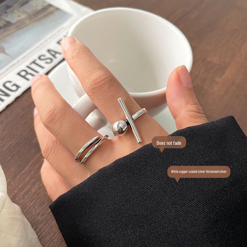 Lan Zhi 925 Sterling Silver Irregular Open Ring for Women - Non-Fading Index Finger Jewelry