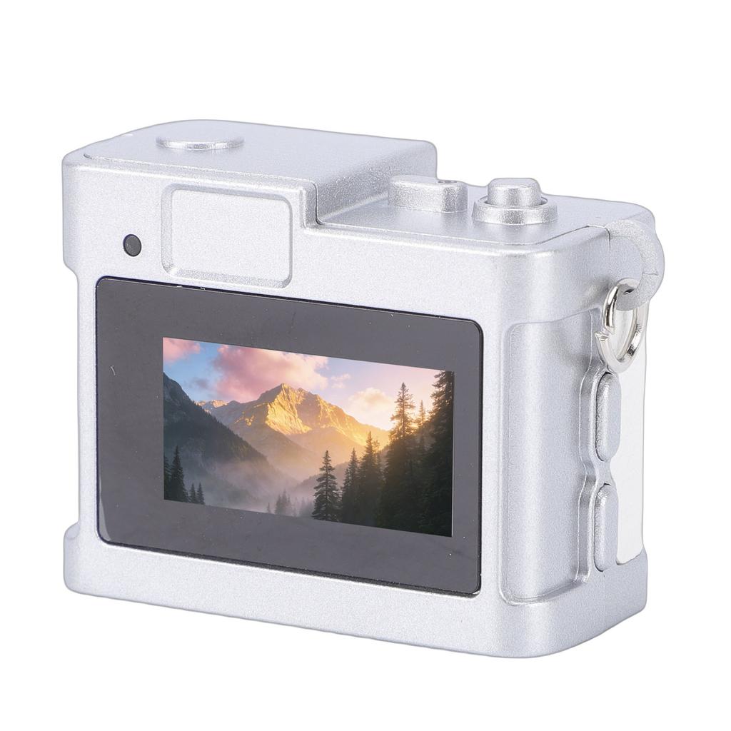 Keychain Camera HD Retro Digital Tiny Portable Pocket Camera CCD Fun Gadget with LED Light 4 Filters for Travel Study