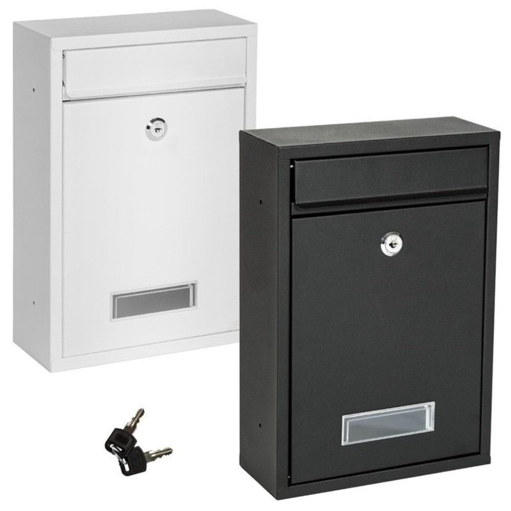 Rainproof Wall Mounted Mailbox Safe Locking Large Mail Drop Box  Front Door