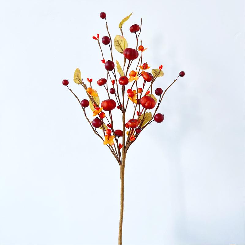Artificial Pumpkin Branch Decor, Pumpkin Stem for Fall Home Decor