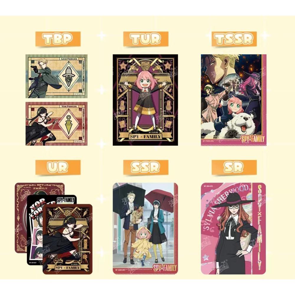 Spy Family Collection Cards Japanese Anime Interesting Cute Anya Owl Special Operations Series Cards Children's Gift Toys