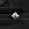 Natural Malachite Gemstone 925 Sterling Silver Handcrafted Dainty Ring For Wife RR-77-22