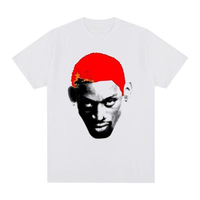 Dennis Rodman Hip Hop Streetwear 90 Rodzilla Camiseta Vintage Algodón Hombre Camiseta Nueva Camiseta Tops para Mujer