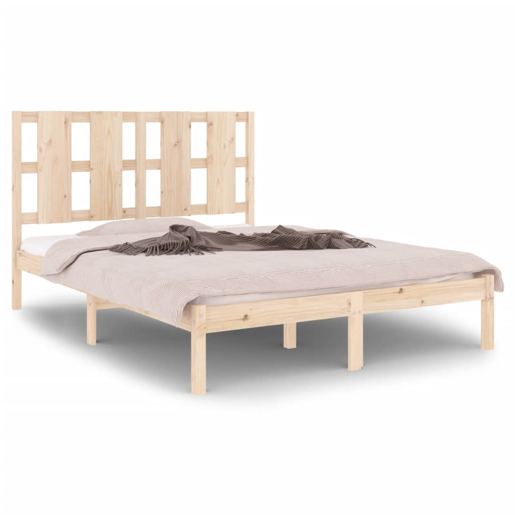 Solid Wood Bed 135 x 190 cm