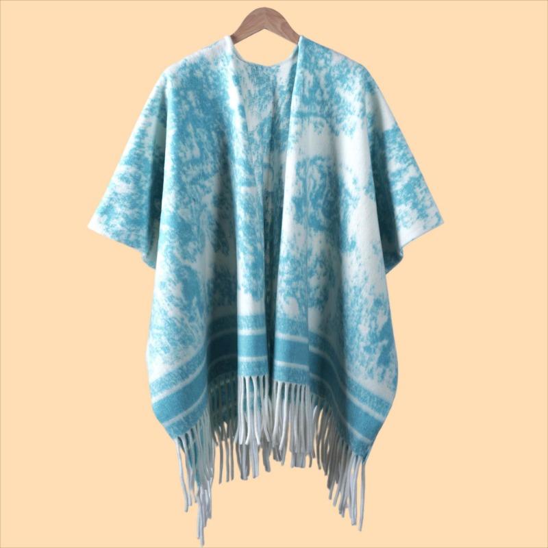 

Aesthetic retro thickened warm shawl women autumn and winter travel cold warm shawl cloak hot 110*145CM