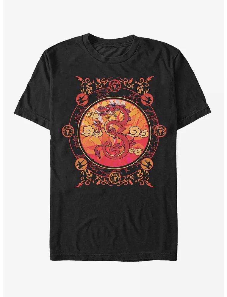 Mushu Stained Glass Black TShirt S