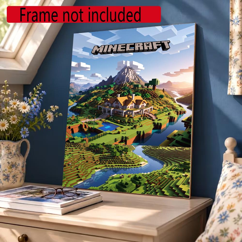 Minecraft 5D Diamond Painting Round Diamond Rhinestones Mosaic Diamond Embroidery Wall Paintings Rhinestones Gift Frameless