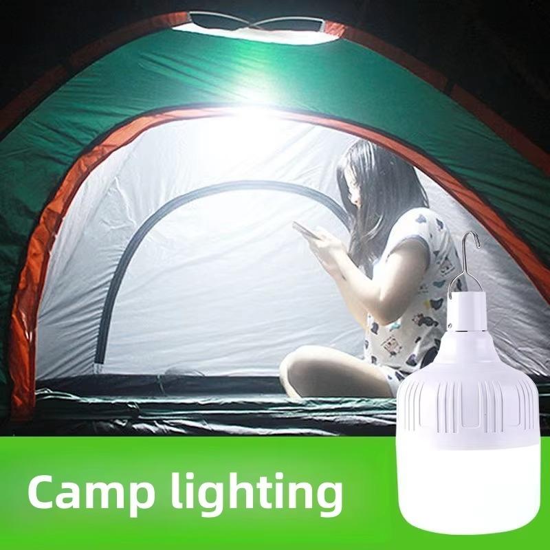 1-8pcs Rechargeable LED Indoor Outdoor Emergency Hookup Portable Lights with Battery Flashing Lights Barbecue Tent Camping Light