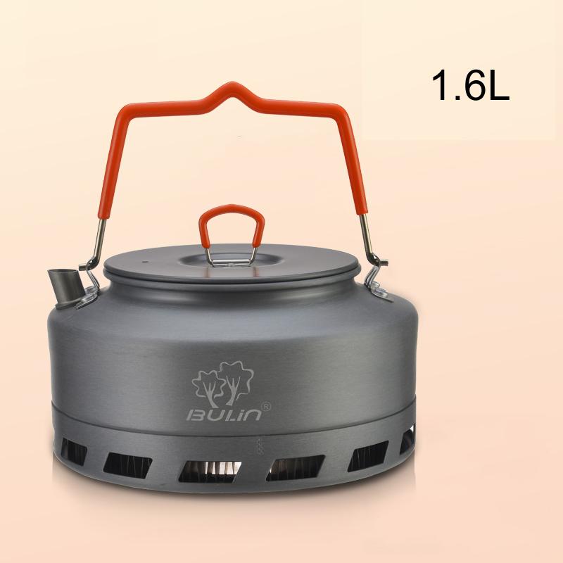 1.1L/1.6L Portable Ultralight Outdoor Camping Tableware Hiking Quick Heat Teapot Coffee Water Kettle