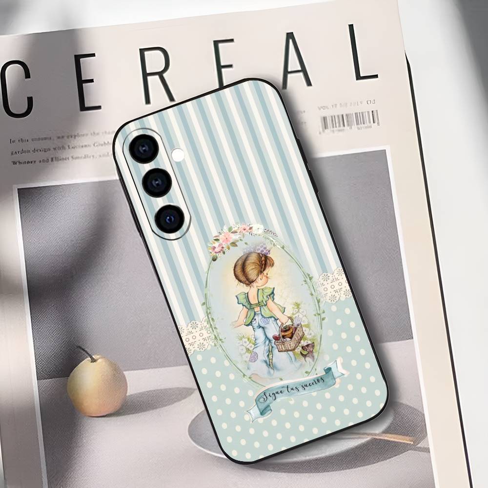 S-Sarah K-Kay Girl Phone Case For Samsung Galaxy A73,A72,A71,A70,A53,A52,A51,Soft Silicone Black Cover