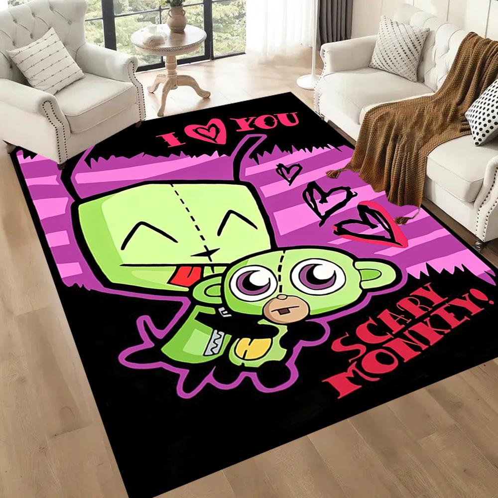 Invader Zim Square rugs are a great choice for living rooms, bedrooms, home décor, and as gifts.