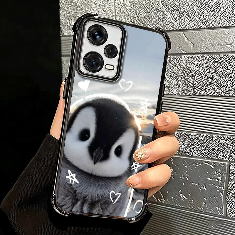 Penguins Love At The North Pole Soft Phone Case For Xiaomi Redmi Note 14 15 Pro Plus 13 12 11S 11T 5G 10 9S 9 Plating Anti-Fall