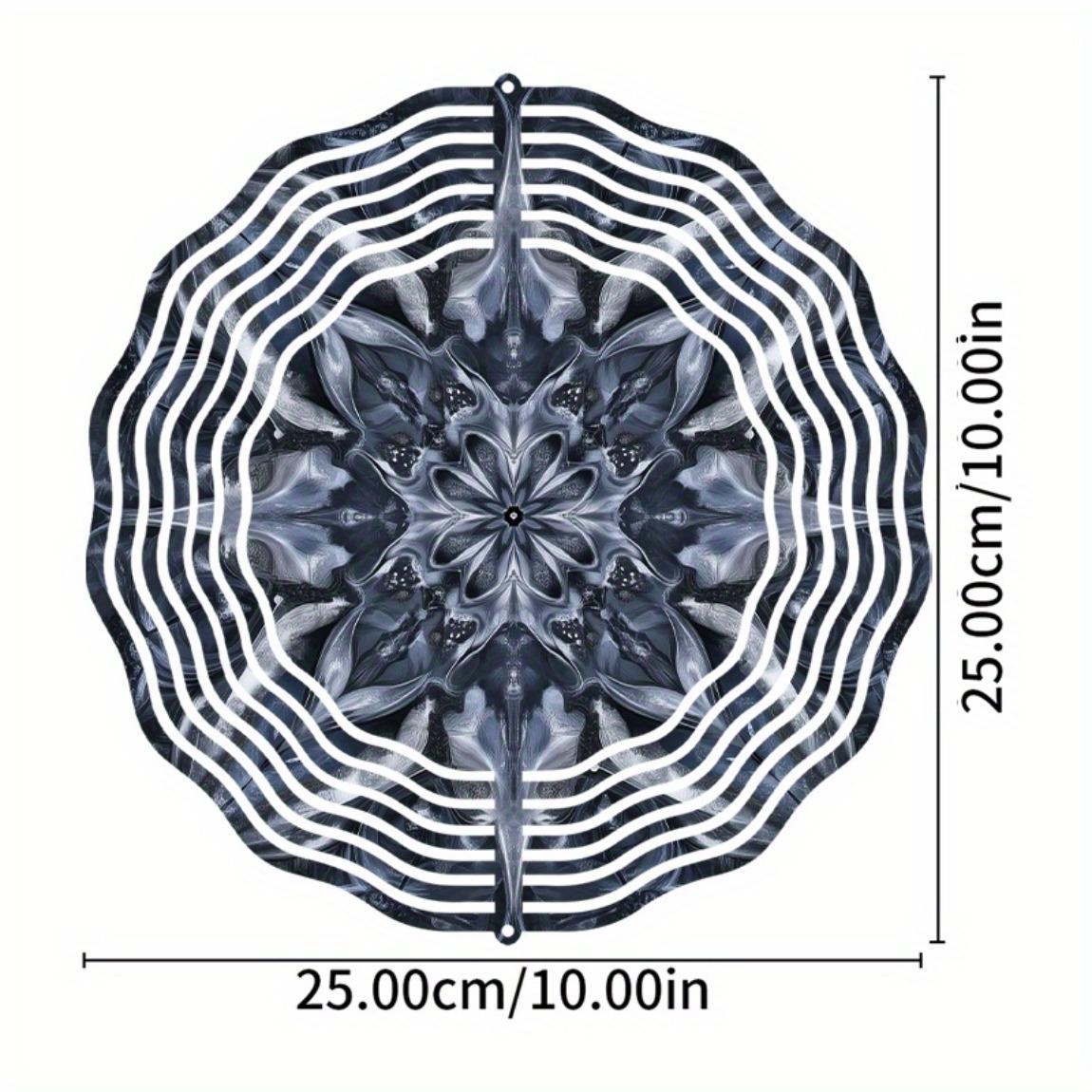 

10-дюймовая подвесная вращающаяся ветряная мельница с крючком 360 градусов Элегантный художественный декор для балкона сада двора Летне-весенний подарок для друзей семьи 01A